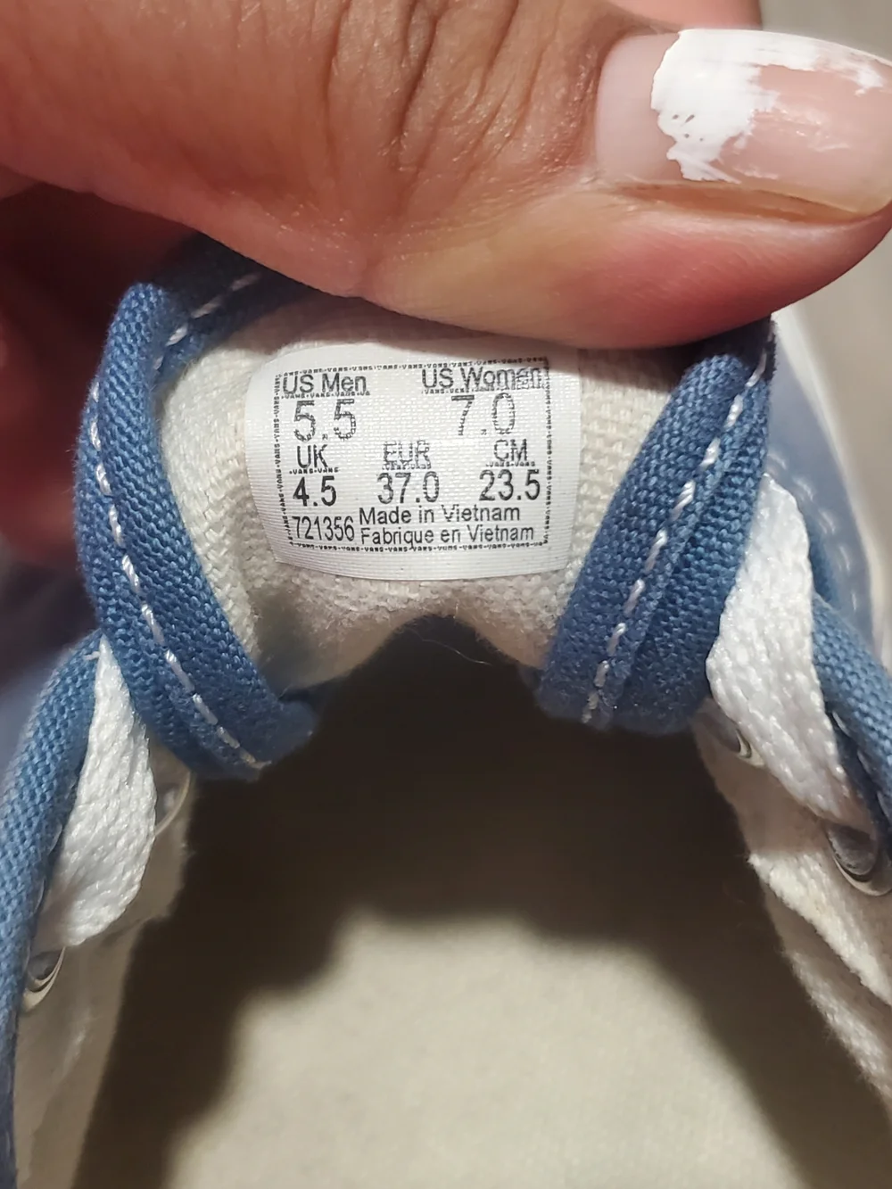 Vans Authentic Low Top Sneakers in Light Blue
